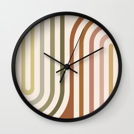 Bold Curvature Stripes I Wall Clock