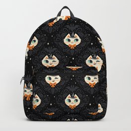 Witchy Kitty Backpack | Magic, Halloween, Kitschy, Digital, Black, Cute, Graphicdesign, Witchy, Haunted, Cat 