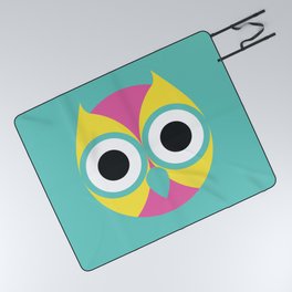 Colorful owl Picnic Blanket