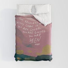 "You Are Loved, You Are Guided, You Are Seen." Duvet Cover