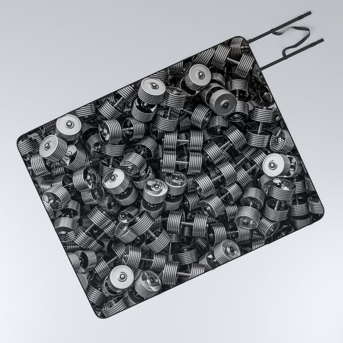 Chrome dumbbells Picnic Blanket