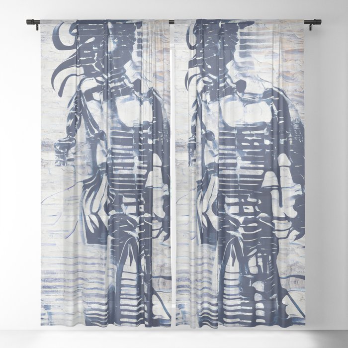 Robotic God Sheer Curtain