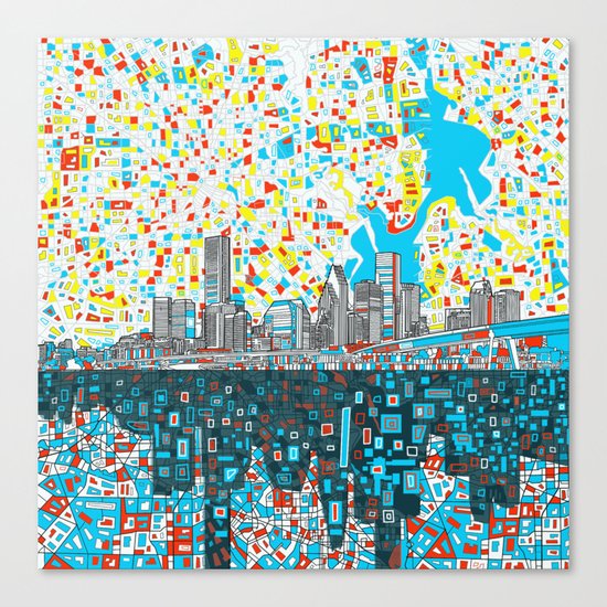 houston city skyline Canvas Print