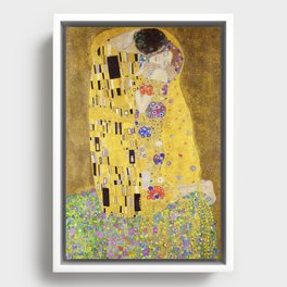 Gustav Klimt The Kiss Framed Canvas
