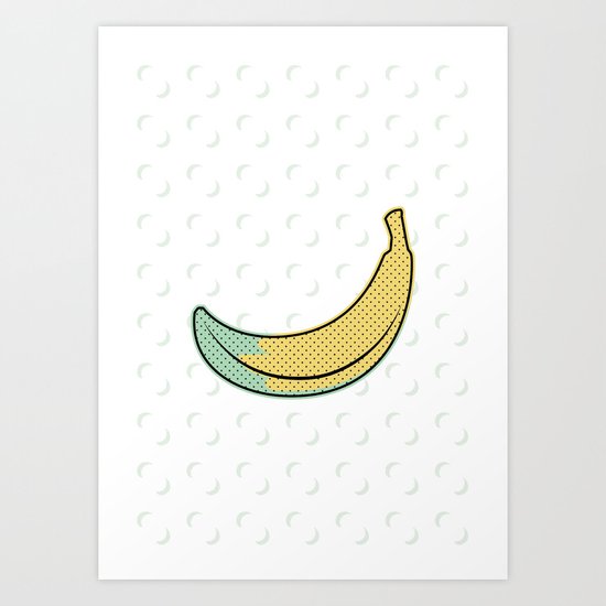 Banana pop Art Print
