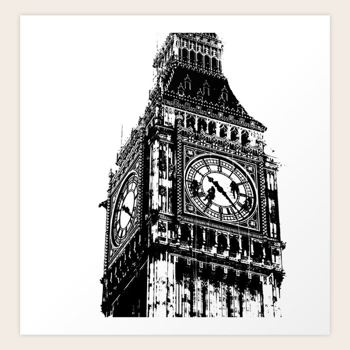 Big Ben B&W Art Print by Nikki Vancas | Society6