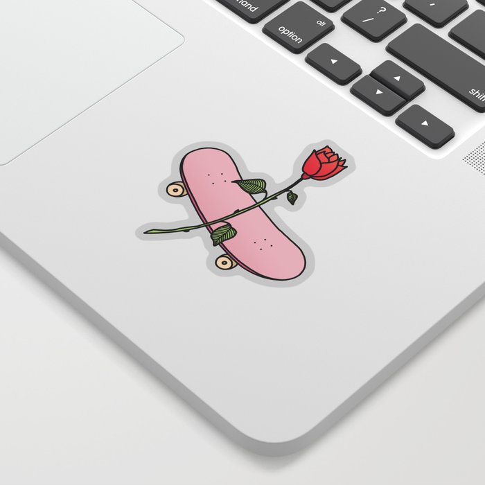 Rose & Skate Sticker