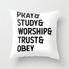 Christian Word Colorful Typography Quote Throw Pillow