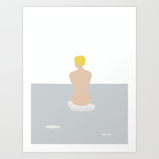 KVINDE PÅ HAVET No.02 Art Print