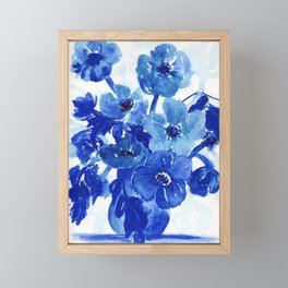 blue stillife Framed Mini Art Print