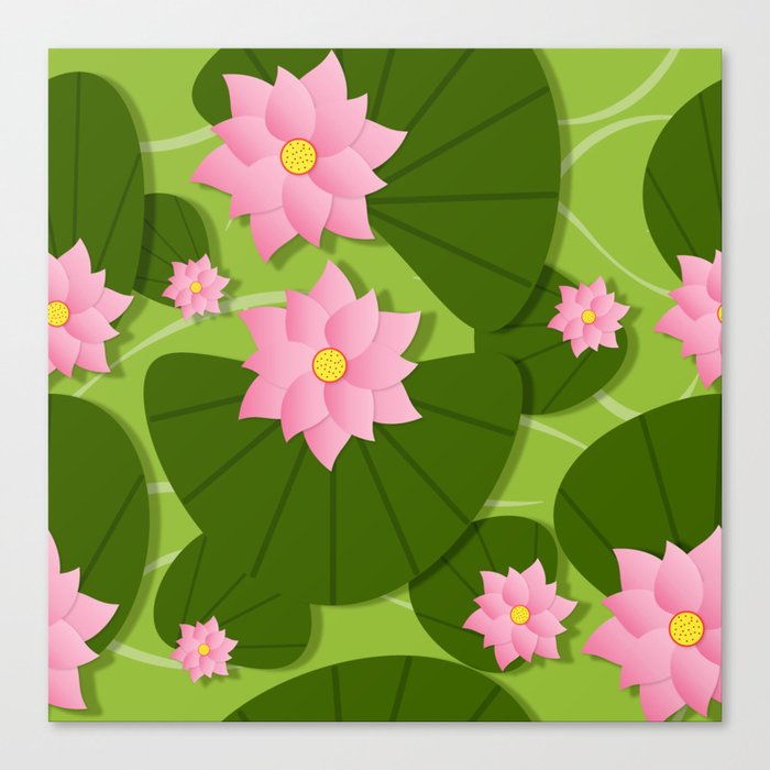 Lotus flower pattern! Canvas Print