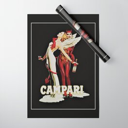 Vintage Campari Italian Bitters Aperitif Angel and Devil Advertisement Poster Wrapping Paper