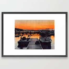 Marina Sunset Framed Art Print