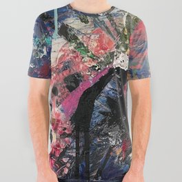 Deep Space Multi-Color Abstract All Over Graphic Tee
