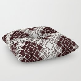 Black and White Square Pattern Floor Pillow