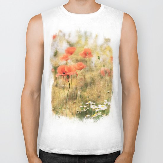 Poppy meadow - photoadaption Biker Tank