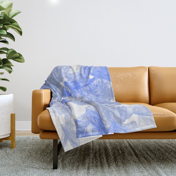 Abstract Smokey Flowers Pattern Throw Blanket