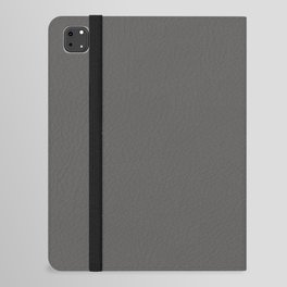 Dark Gray Solid Color Pantone Gunmetal 18-0306 TCX Shades of Green Hues iPad Folio Case