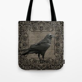 Vintage Halloween raven Tote Bag