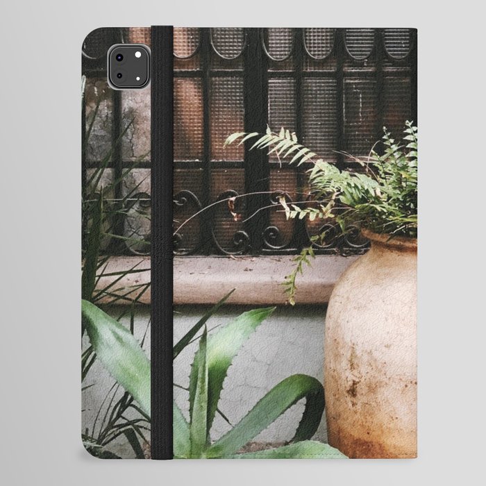 Mexico Photography - Small Garden With Plants By The Wall iPad Folio Case