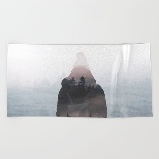 All your weight falls on me Beach Towel