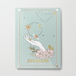 Capricorn Zodiac Series Metal Print
