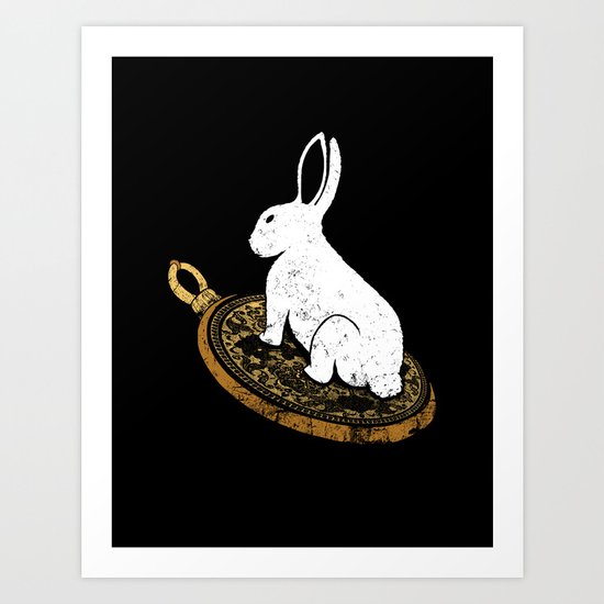 Follow The White Rabbit Art Print