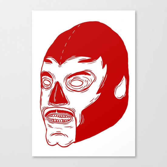 Red Luchador Canvas Print