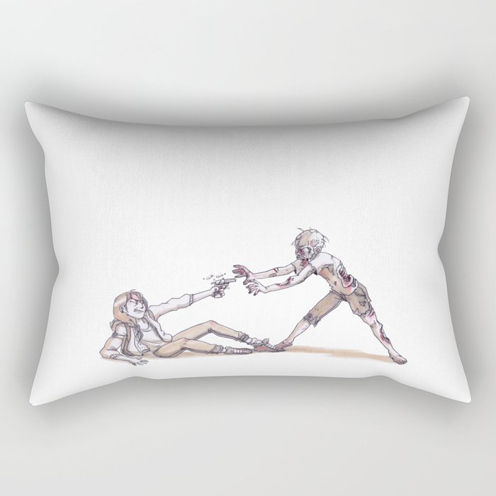 Zombie Attack Rectangular Pillow