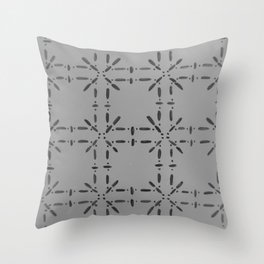 grey square pattern design Throw Pillow