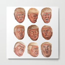 Faces Of Donald Trump Metal Print