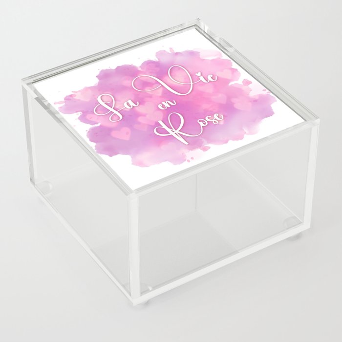 La Vie En Rose Acrylic Box