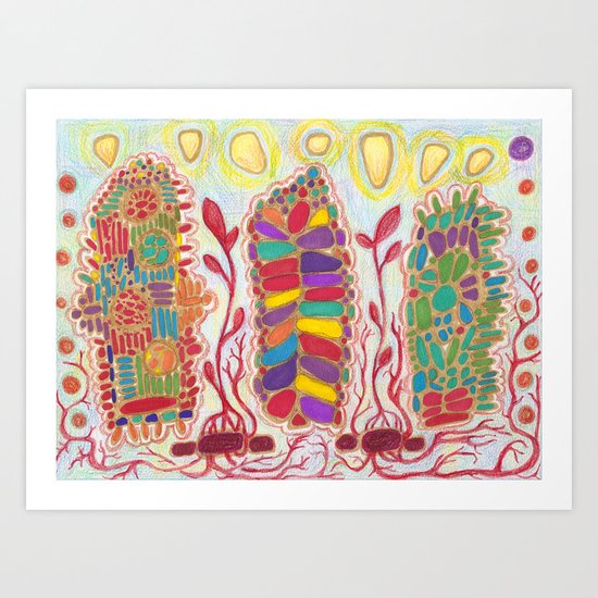 The Three Art Print
