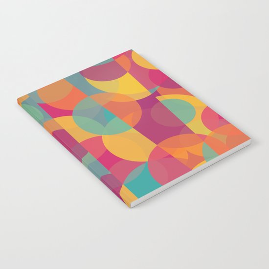 Abstract Circle Pattern - Colorful Dream Notebook