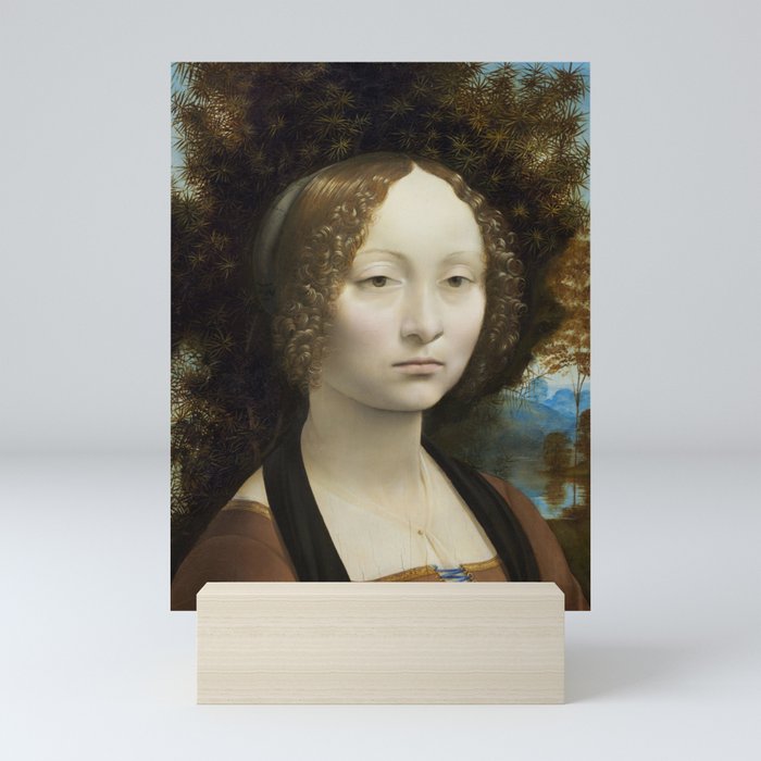 Leonardo Da Vinci Ginevra De Benci 1474 1478 Painting Mini Art