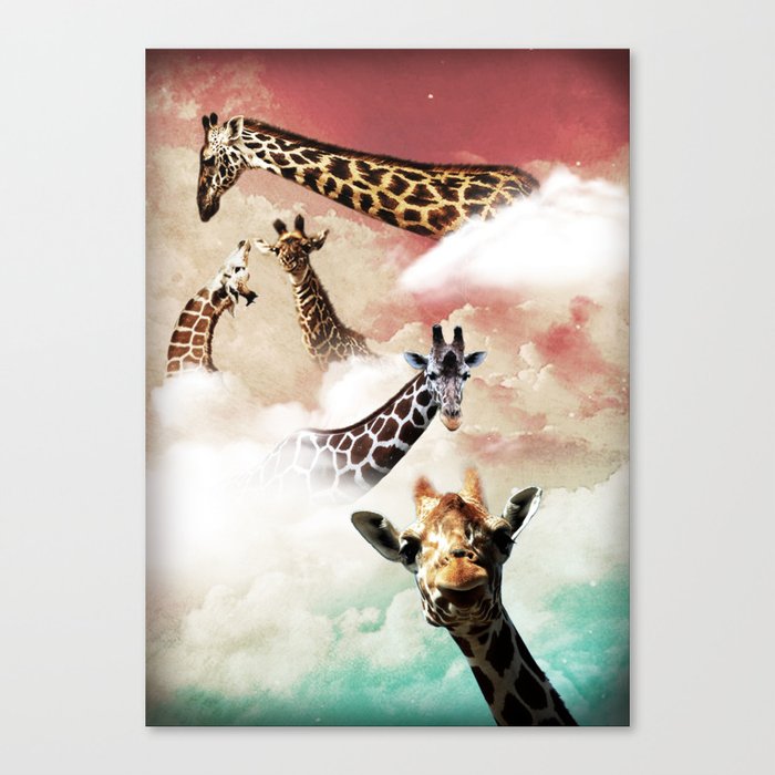 Amusement Park for Giraffes Canvas Print