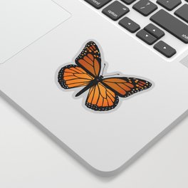 Orange Monarch Butterfly Sticker