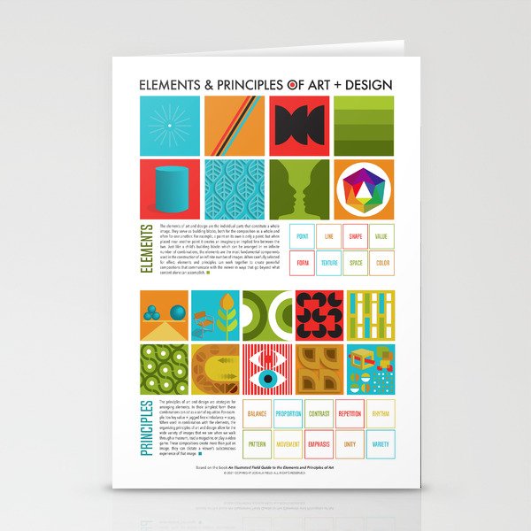 Elements & Principles of Art + Design Stationery Cards