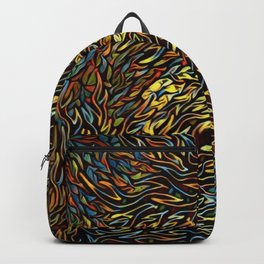 Stained Glass Flames Backpack