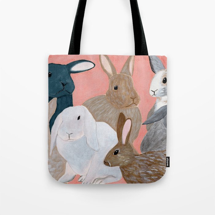 Acrylic Bunnies Tote Bag