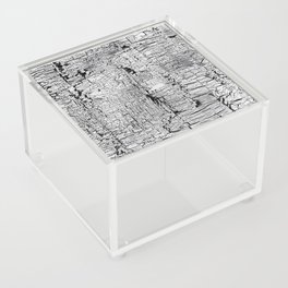 White & Black Tree Bark Acrylic Box