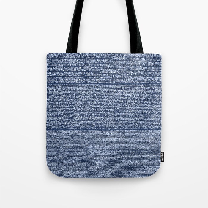 The Rosetta Stone // Navy Blue Tote Bag