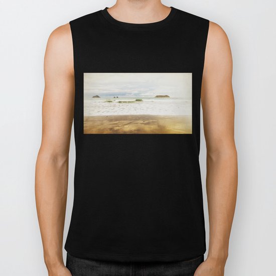 gold and the sea Biker Tank