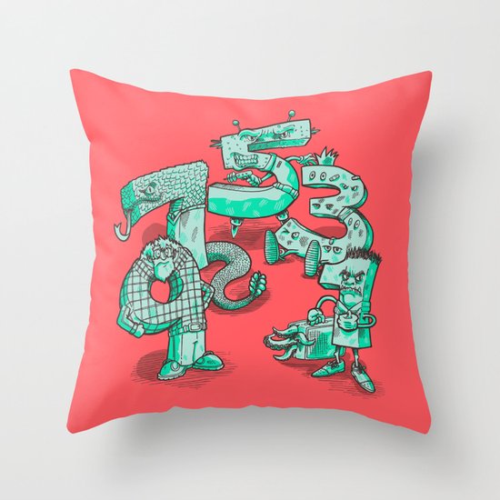 Odd Numbers Throw Pillow