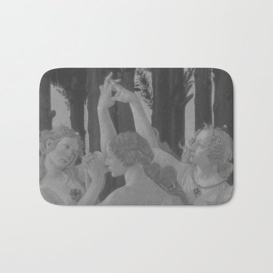 Black White Primavera Bath Mat