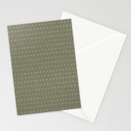 woven crosses - olive Stationery Card