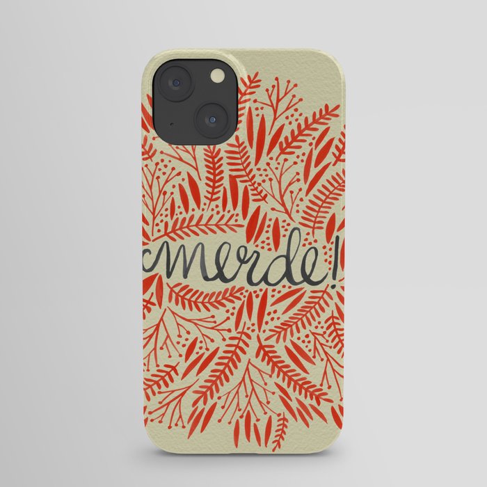 Pardon My French – Red on Cream iPhone Case