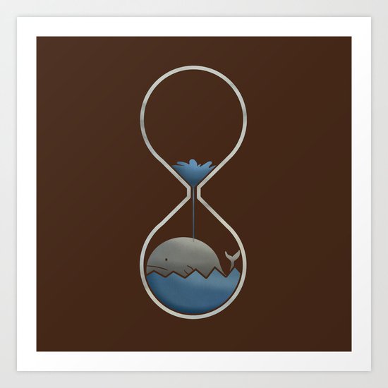 whale hourglass Art Print