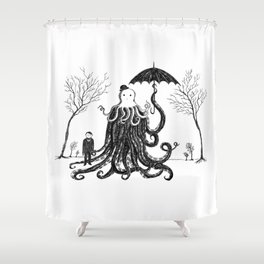 Young Master Lovecraft Finds A Friend Shower Curtain