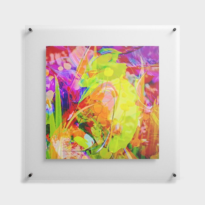 Abstract in Perfection - Flowermagic 6 Floating Acrylic Print